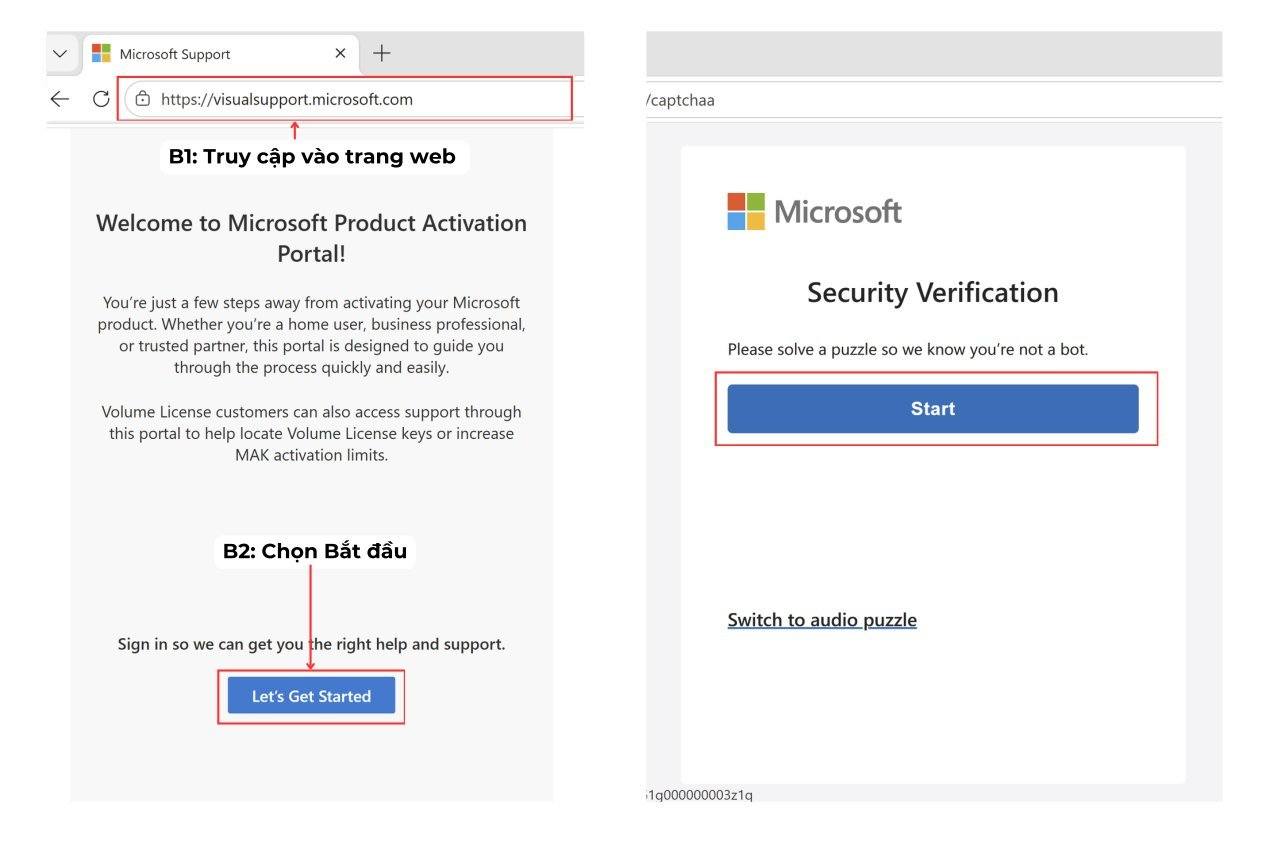 Mở Tab mới để đăng nhập vào Microsoft 