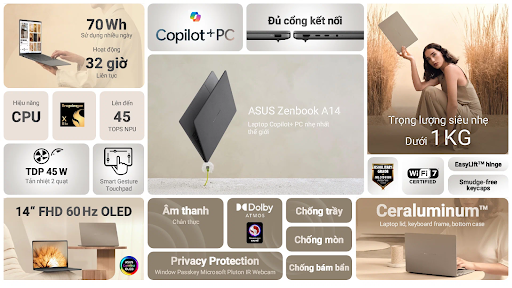 Tổng quan ASUS Zenbook A14 UX3407