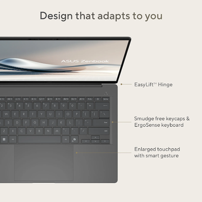 Touchpad của ZenBook A14 UX3407 nhỏ gọn