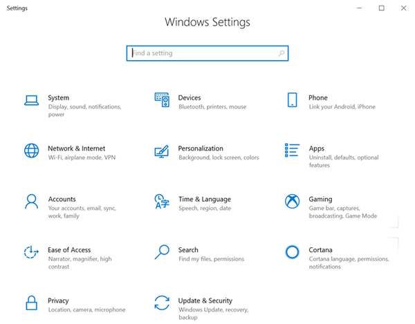 Truy cập Settings để cài đặt chế độ gập laptop mà không tắt máy