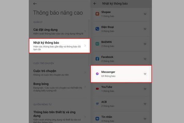 Xem tin nhắn đã thu hồi trên Xiaomi