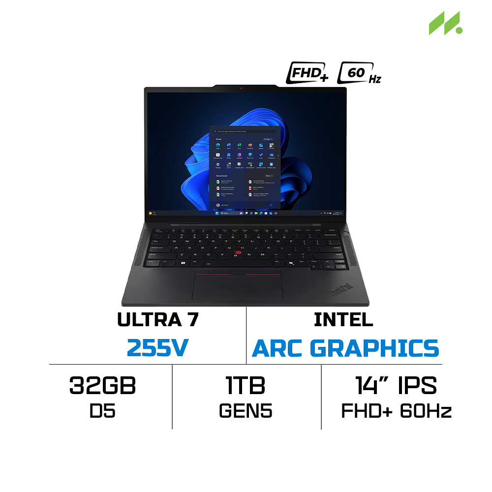 Laptop Lenovo ThinkPad T14 Gen 6 21R10003VA (Ultra 7 255H, Intel Arc Graphics, RAM 32GB DDR5, SSD 1TB, 14 Inch IPS FHD+, 60Hz, NoOS)