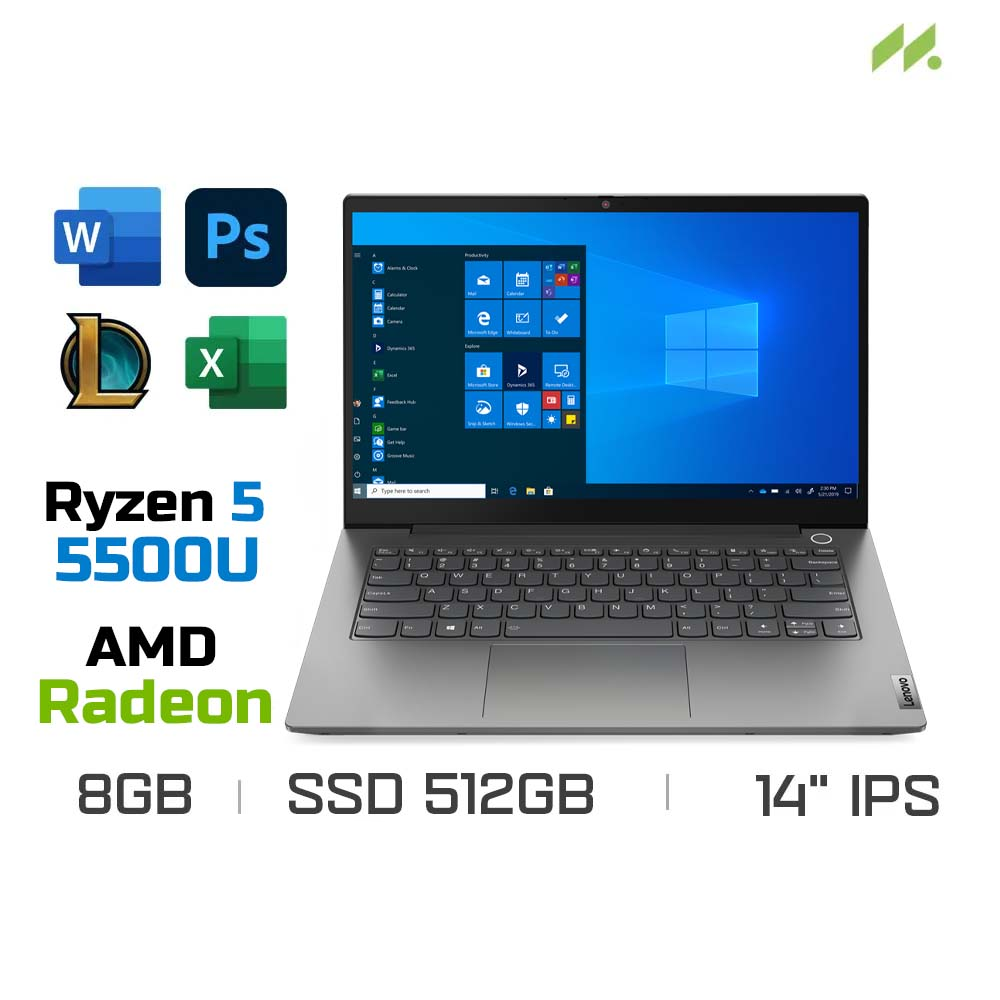 Laptop Lenovo ThinkBook 14 G3 ACL 21A200R0VN (Ryzen 5 5500U, Radeon Graphics, Ram 8GB, SSD 512GB, 14 Inch IPS FHD)