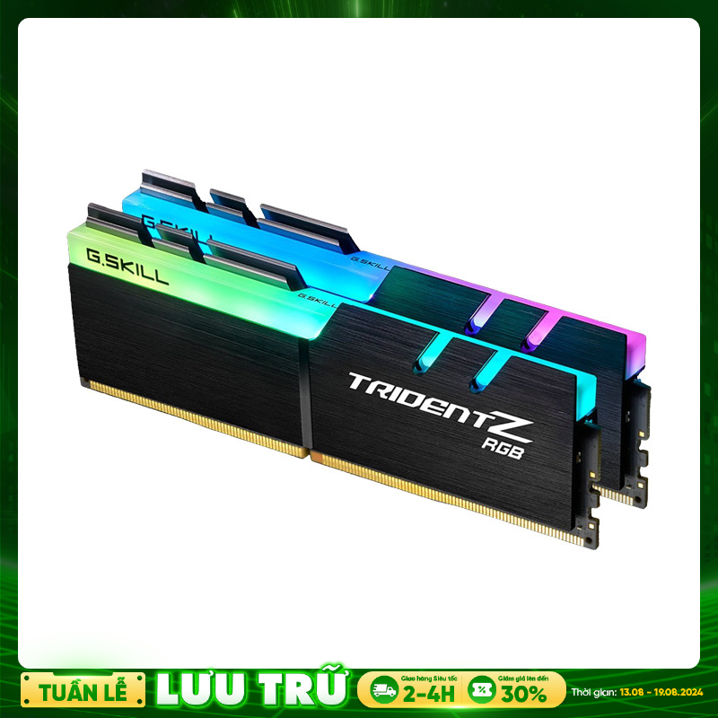 Ram PC G.SKILL Trident Z RGB 32GB 3600MHz DDR4 (16GBx2) F4-3600C18D-32GTZR