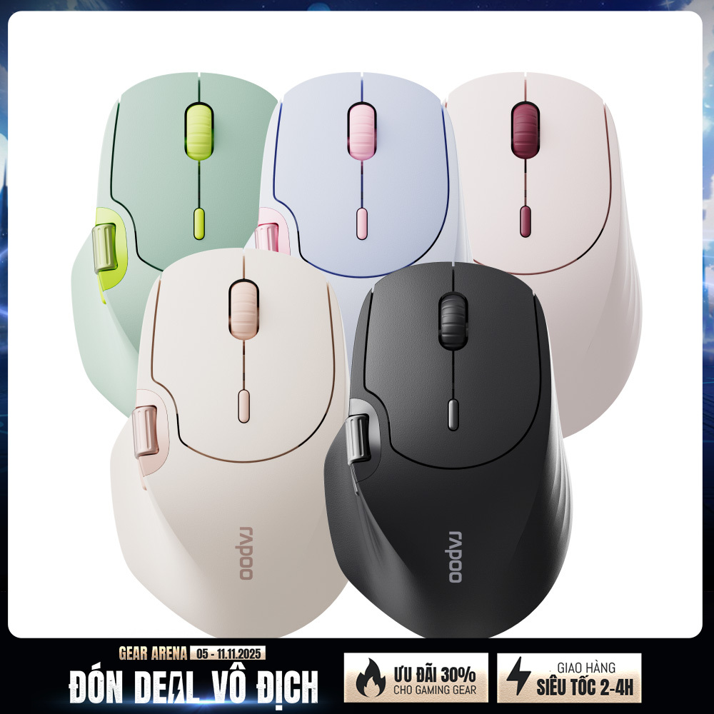 Chuột không dây Rapoo MT560 Multi Device Fresh Color