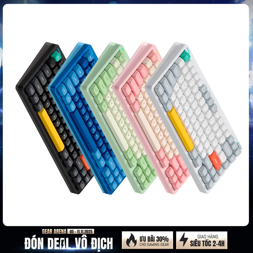 Bàn phím cơ không dây Nuphy Halo75 V2 RGB Hotswap (Nuphy Sw)