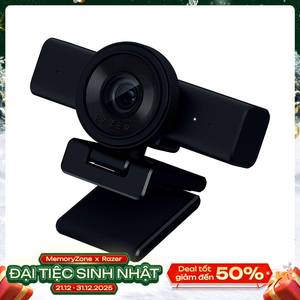 Webcam máy tính Razer Kiyo V2 X 2K Black RZ19-05380100-R3M1