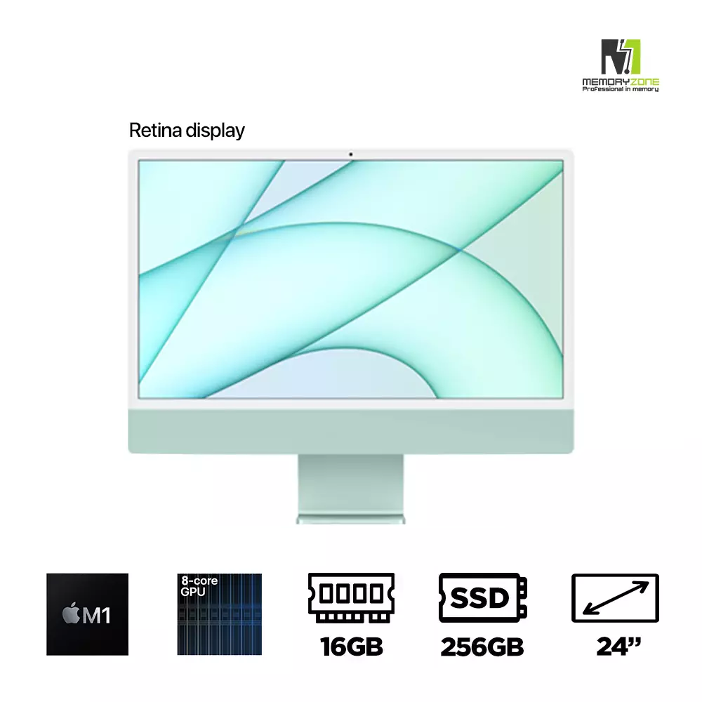 Apple iMac M1 24 Inch 2021 Z12U001CC (Apple M1, 8-Cores GPU, Ram 16GB, SSD 256GB, 24 Inch Retina 4.5K)