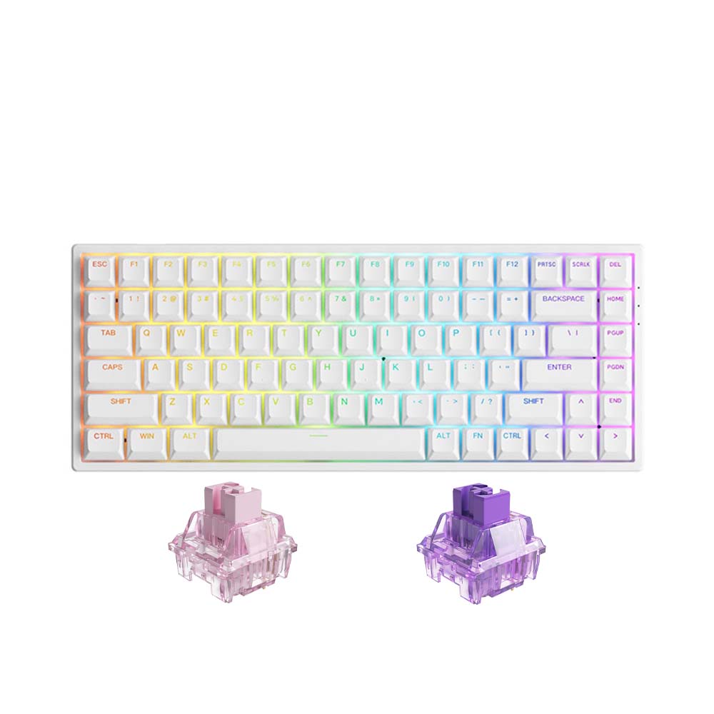 Bàn phím cơ AKKO 3084 v2 RGB White (Akko CS Sw)