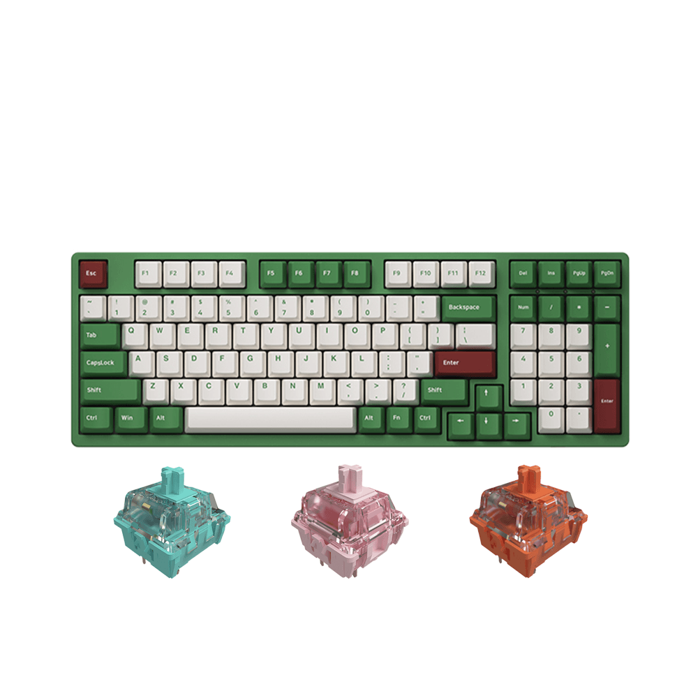 Bàn phím cơ AKKO 3098 DS Matcha Red Bean (Akko Sw V2)