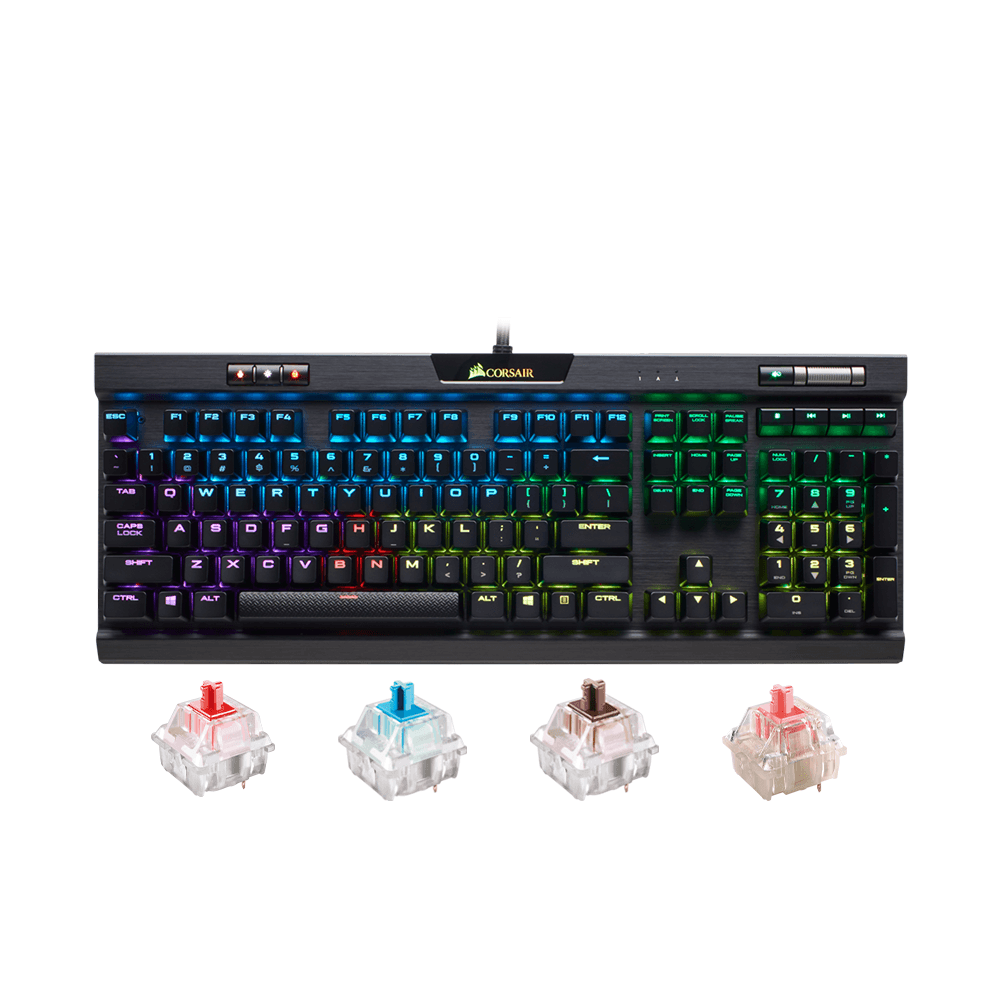 Bàn phím cơ Corsair K70 MK.2 BLK RGB MX RED/MX BLUE/MX BROWN/MX SILENT