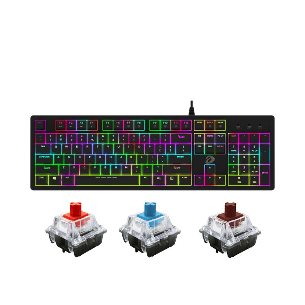 Bàn phím cơ Dareu EK1280 V2 RGB Black D Switch Red / Blue / Brown