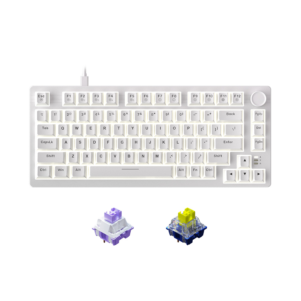 Bàn phím cơ Dareu EK75 White Led Full White (Dareu Sw)