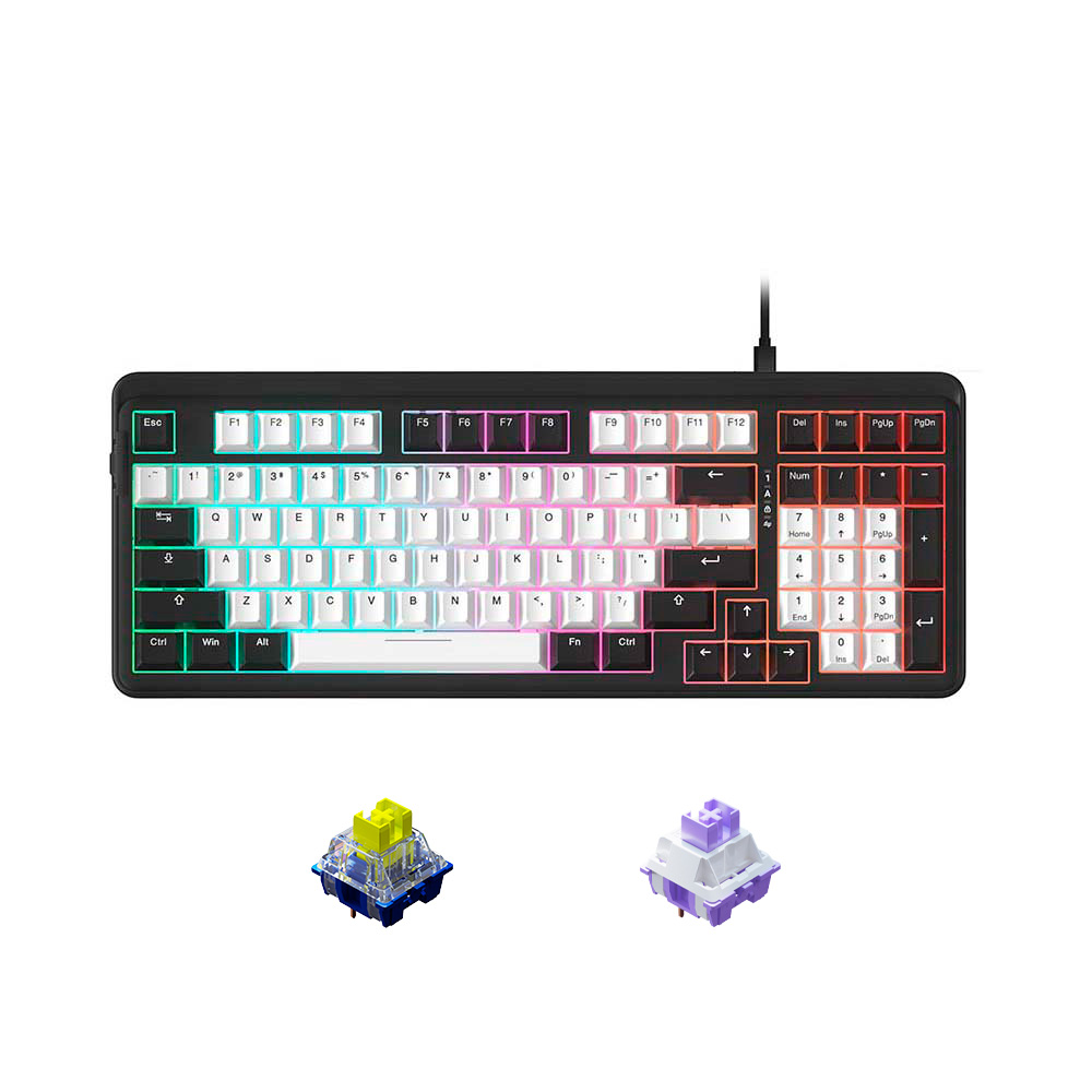 Bàn phím cơ Dareu EK98 Multi LED White x Black (Dareu Sw)