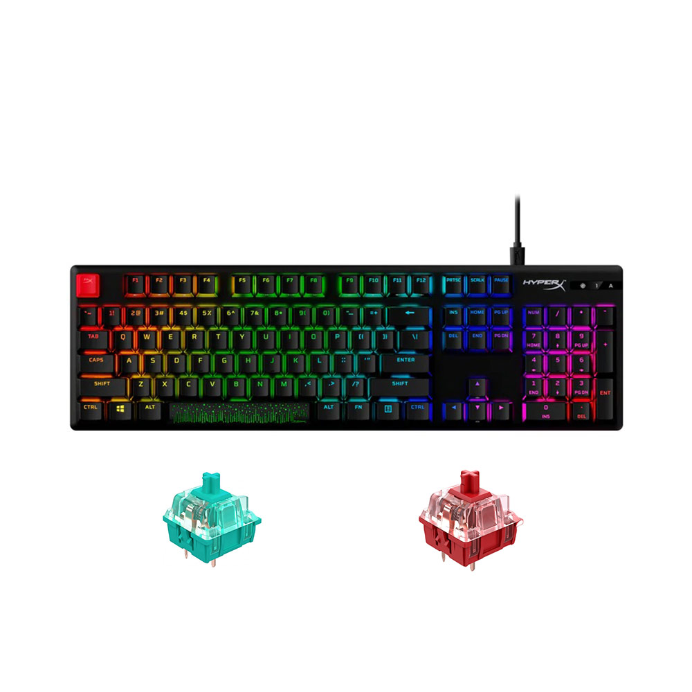 Bàn phím cơ HyperX Alloy Origins PBT RGB HyperX Red/Aqua