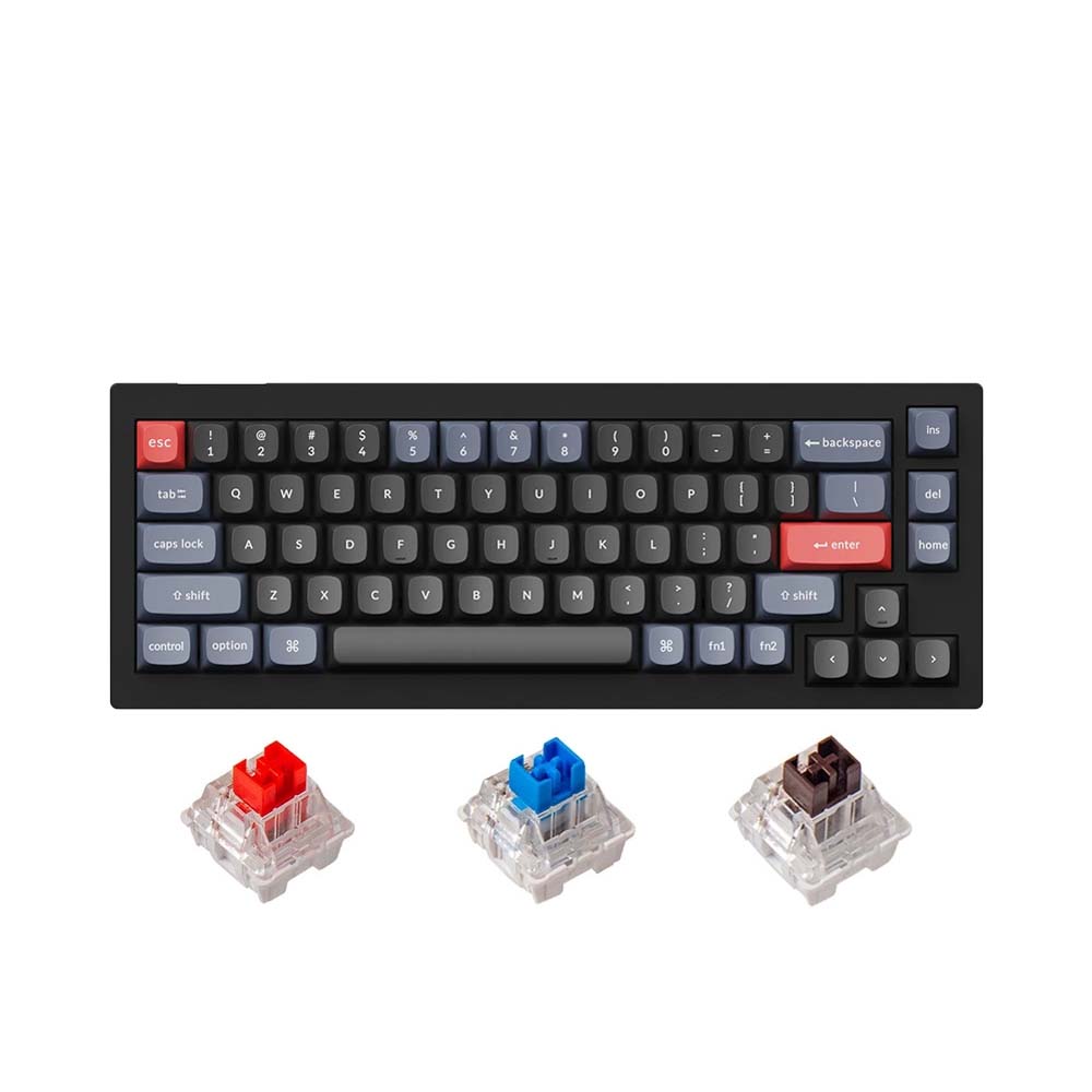 Bàn phím cơ Keychron V2 Full Assembled Carbon Black Led RGB HotSwap Keychron K Pro Switch Red / Blue / Brown