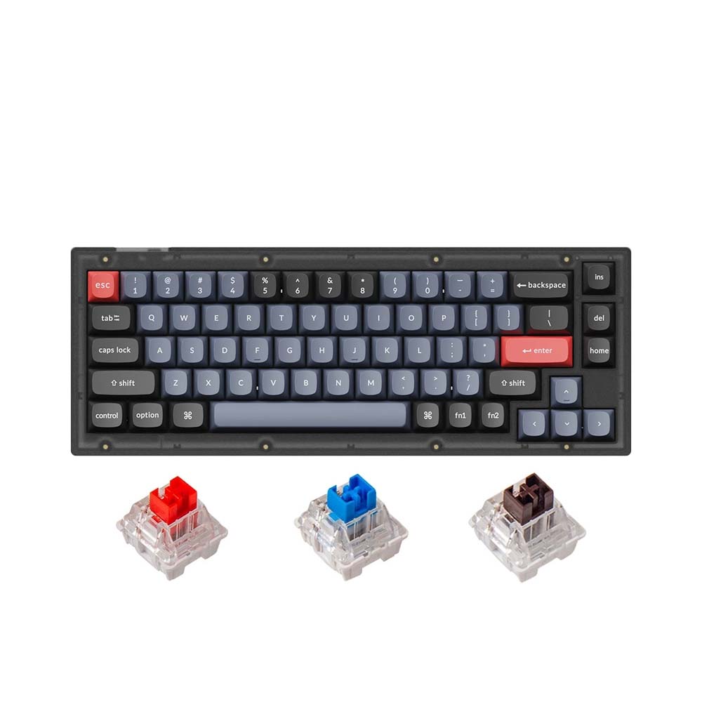 Bàn phím cơ Keychron V2 Full Assembled Frosted Black Led RGB HotSwap Keychron K Pro Switch Red / Blue / Brown