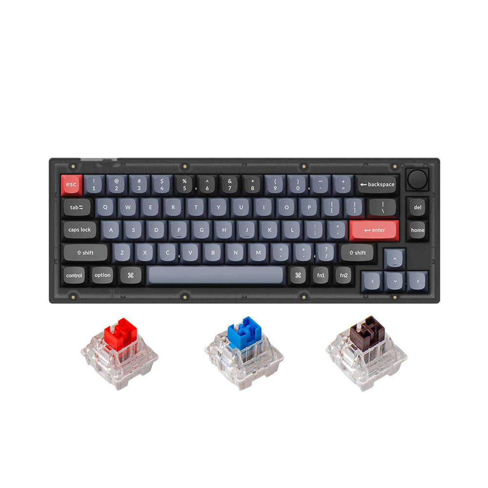 Bàn phím cơ Keychron V2 Full Assembled Knob Frosted Black Led RGB ...