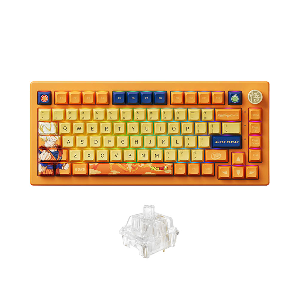 Bàn phím cơ không dây AKKO 5075B Plus Dragon Ball Super Goku RGB Hotswap (Akko CS Sw Crystal)