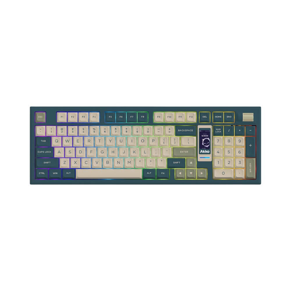 Bàn phím cơ không dây AKKO 5098B Ink Green LCD Screen RGB Hotswap (Kailh Sw)