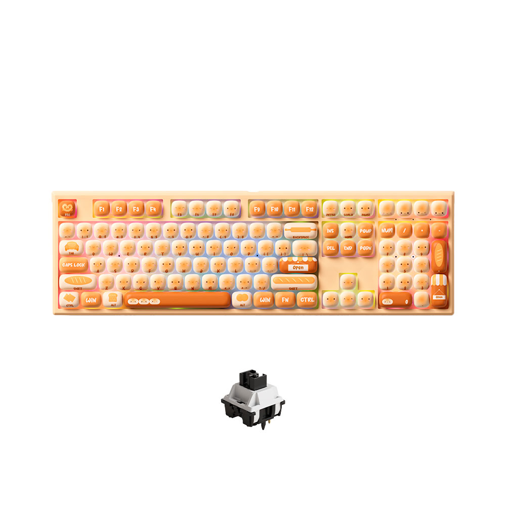 Bàn phím cơ không dây AKKO MonsGeek MG108B Bun Wonderland RGB Hotswap (AKKO Sw)