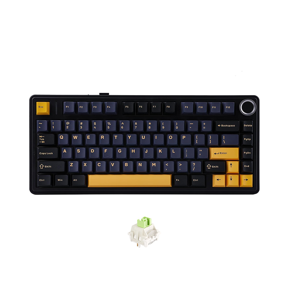 Bàn phím cơ không dây AULA F75 Black RGB Hotswap (Leobog Sw)
