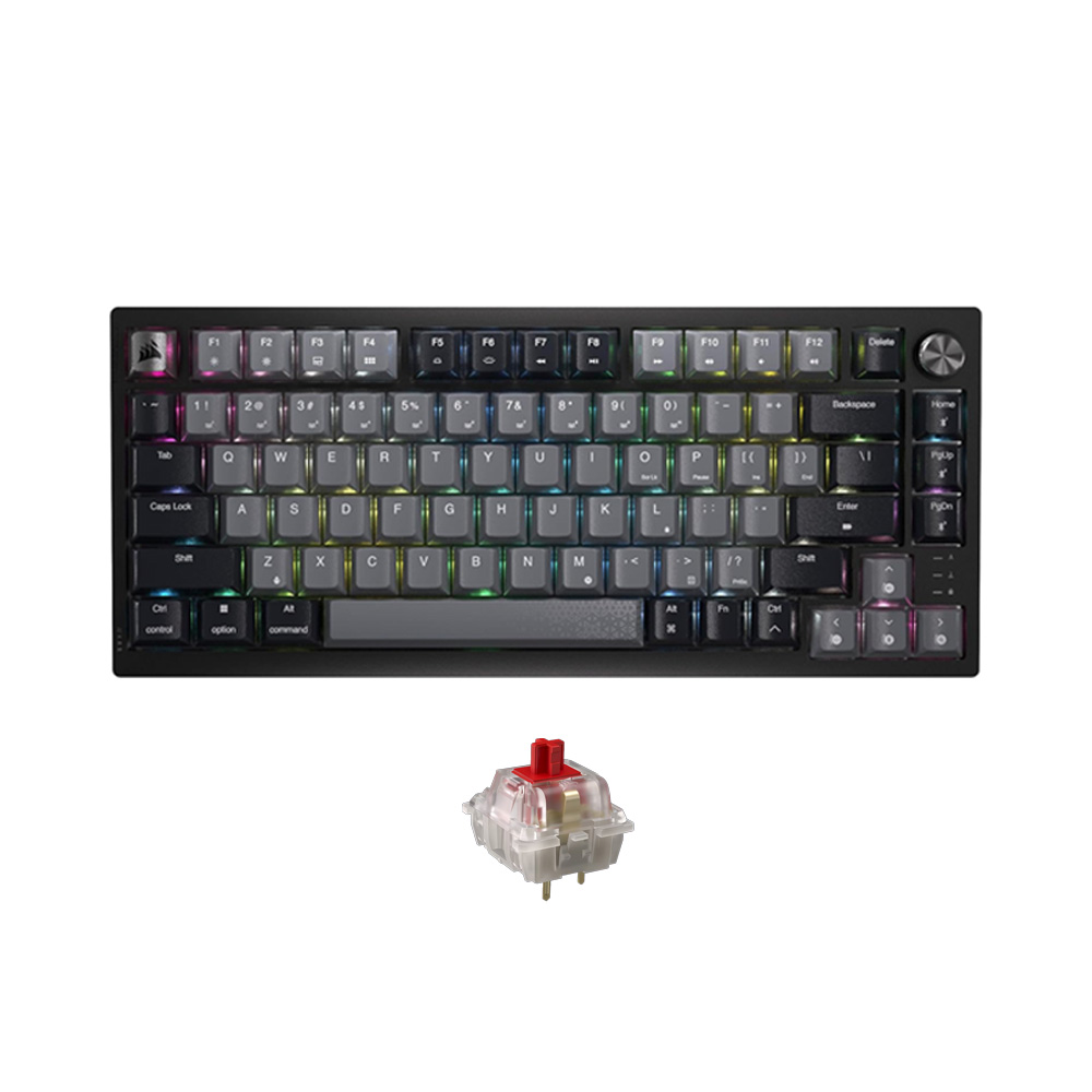 Bàn phím cơ không dây Corsair K65 Plus Midnight Gray Wireless 75% RGB (Linear Sw)