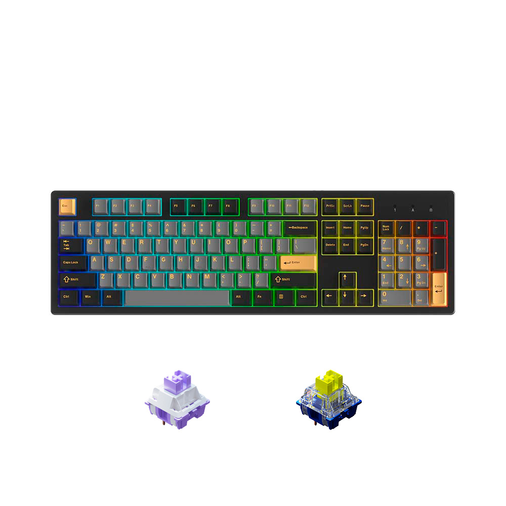 Bàn phím cơ không dây Dareu EK104 Pro Triple Mode Black Golden (Dareu Sw)