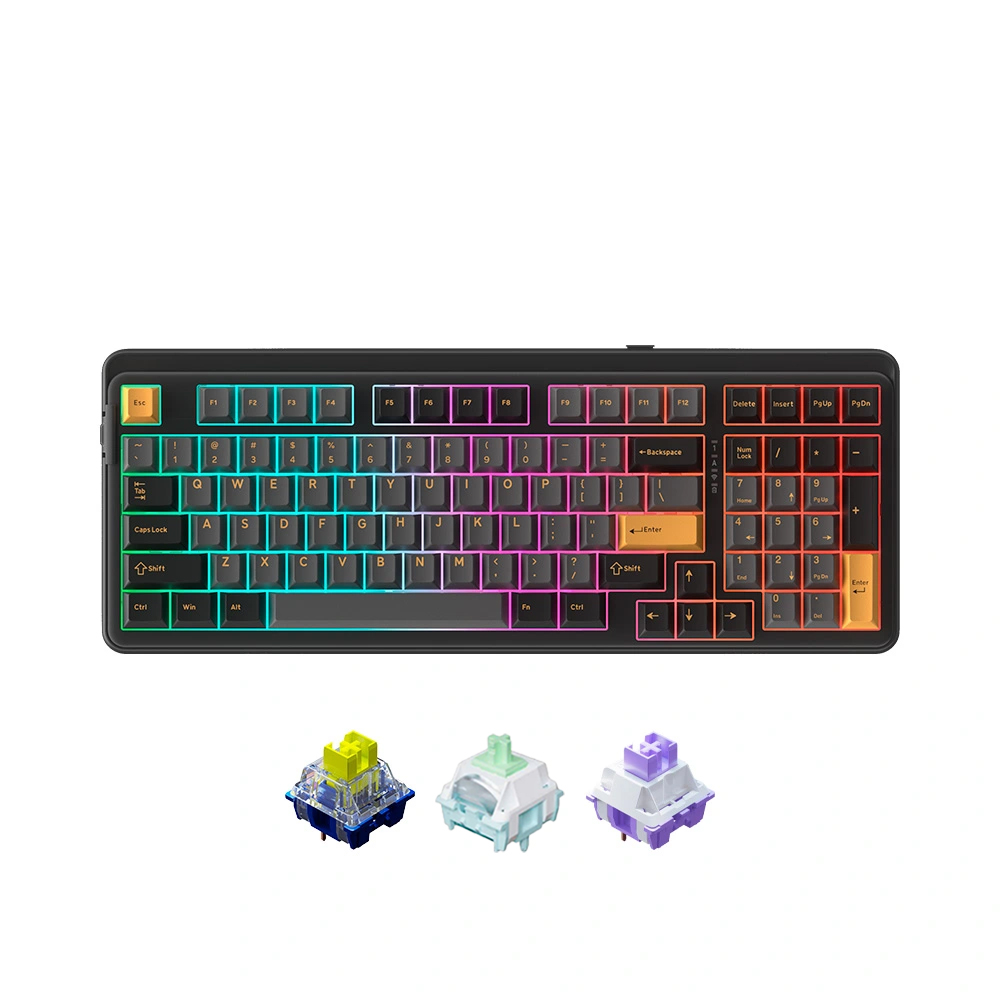 Bàn phím cơ không dây Dareu EK98 Pro Triple Mode Black Golden (Dareu Sw)