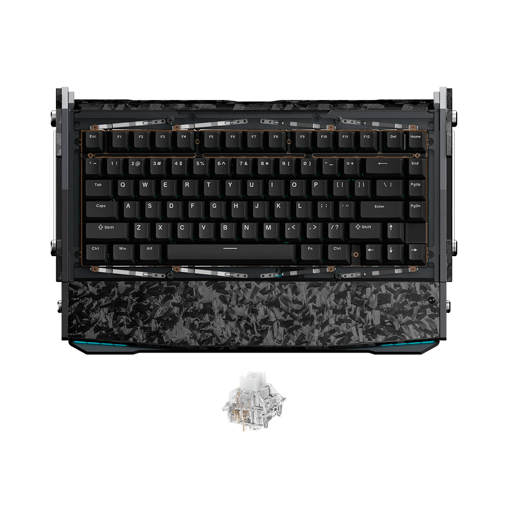 Bàn phím cơ không dây Dry Studio Black Diamond 75 V2 Forged Carbon Advance RGB Hotswap