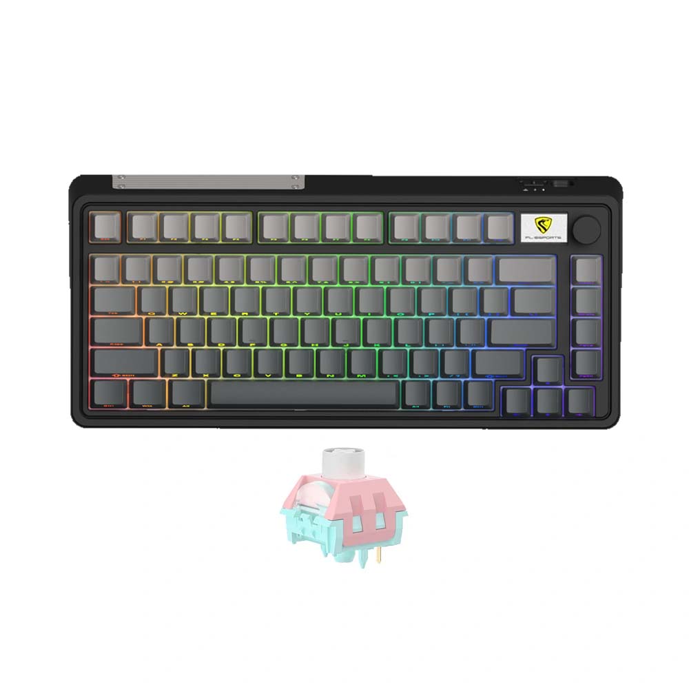 Bàn phím cơ không dây FL-Esports CMK75 OEM Hazy Shade 3 Mode Led RGB HotSwap Kailh Marshmallow Switch