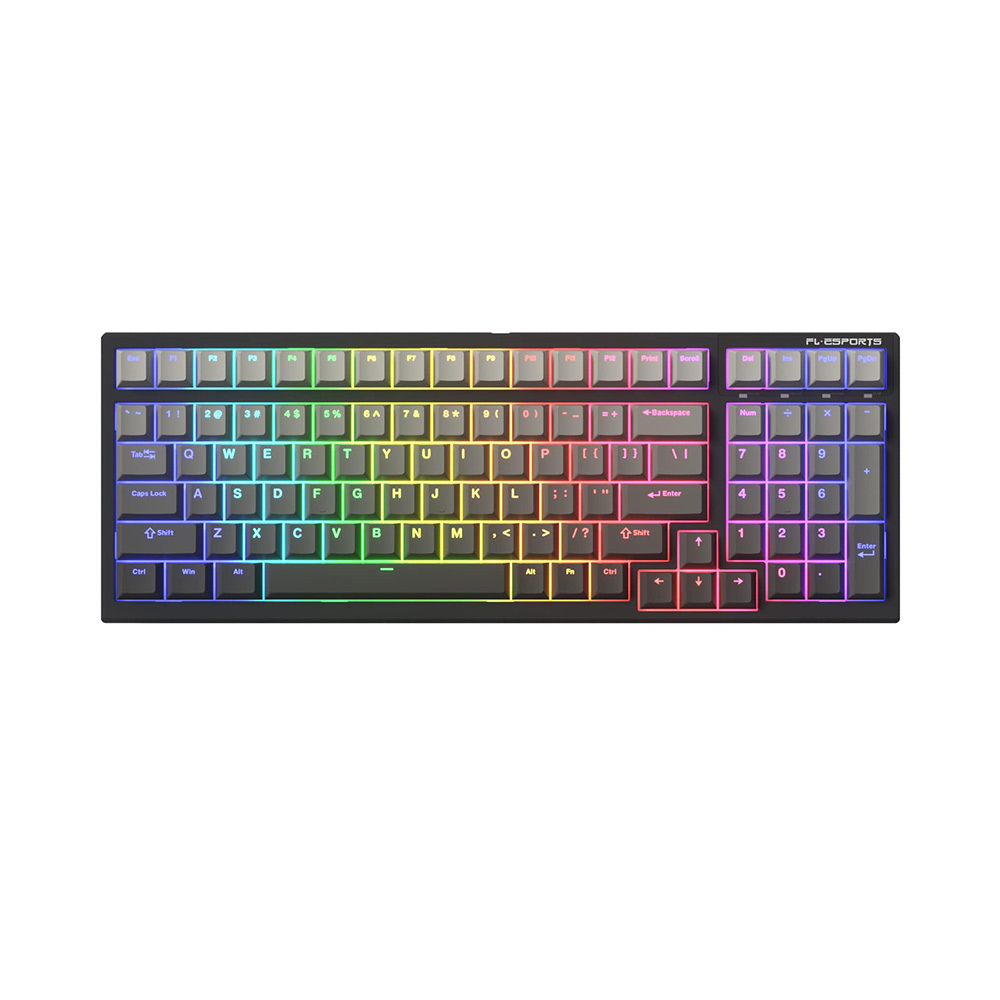Bàn phím cơ không dây FL-Esports FL100 CPM Gradient Pink 3 Mode Led RGB ...