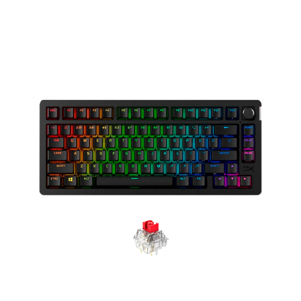 Bàn phím cơ không dây HyperX Alloy Rise 75 RGB Hotswap (HyperX Red Sw)