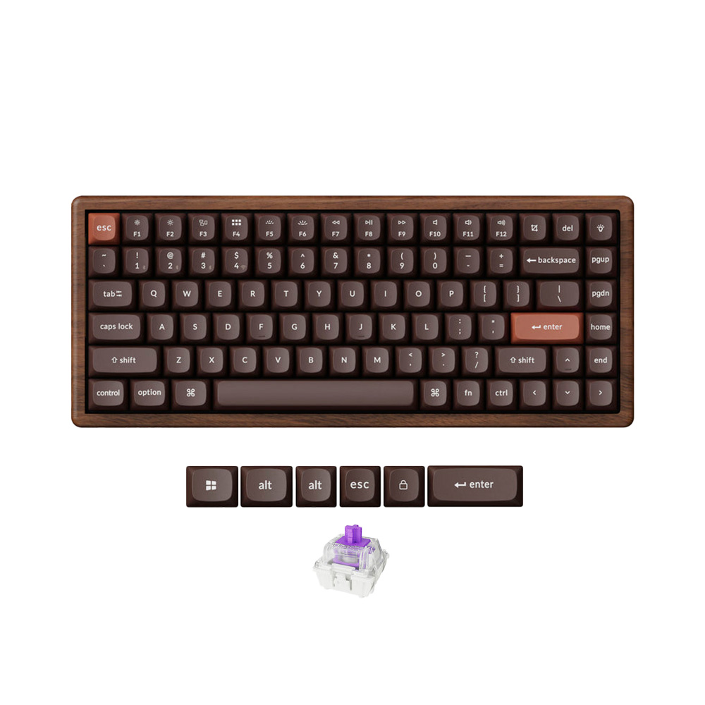 Bàn phím cơ không dây Keychron K2 HE All-Wood Special Edition RGB Hotswap Aluminum (Magnetic Sw)