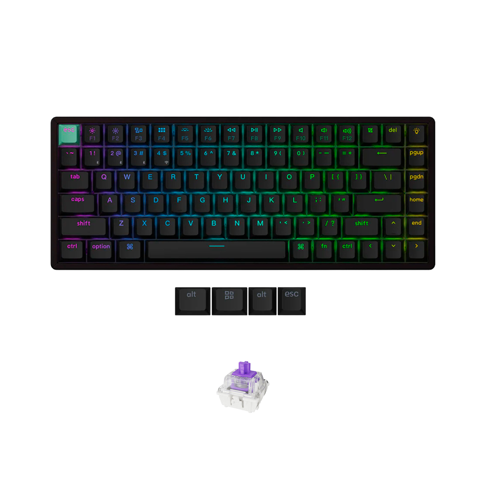 Bàn phím cơ không dây Keychron K2 HE RGB Hotswap Aluminum (Magnetic Sw)