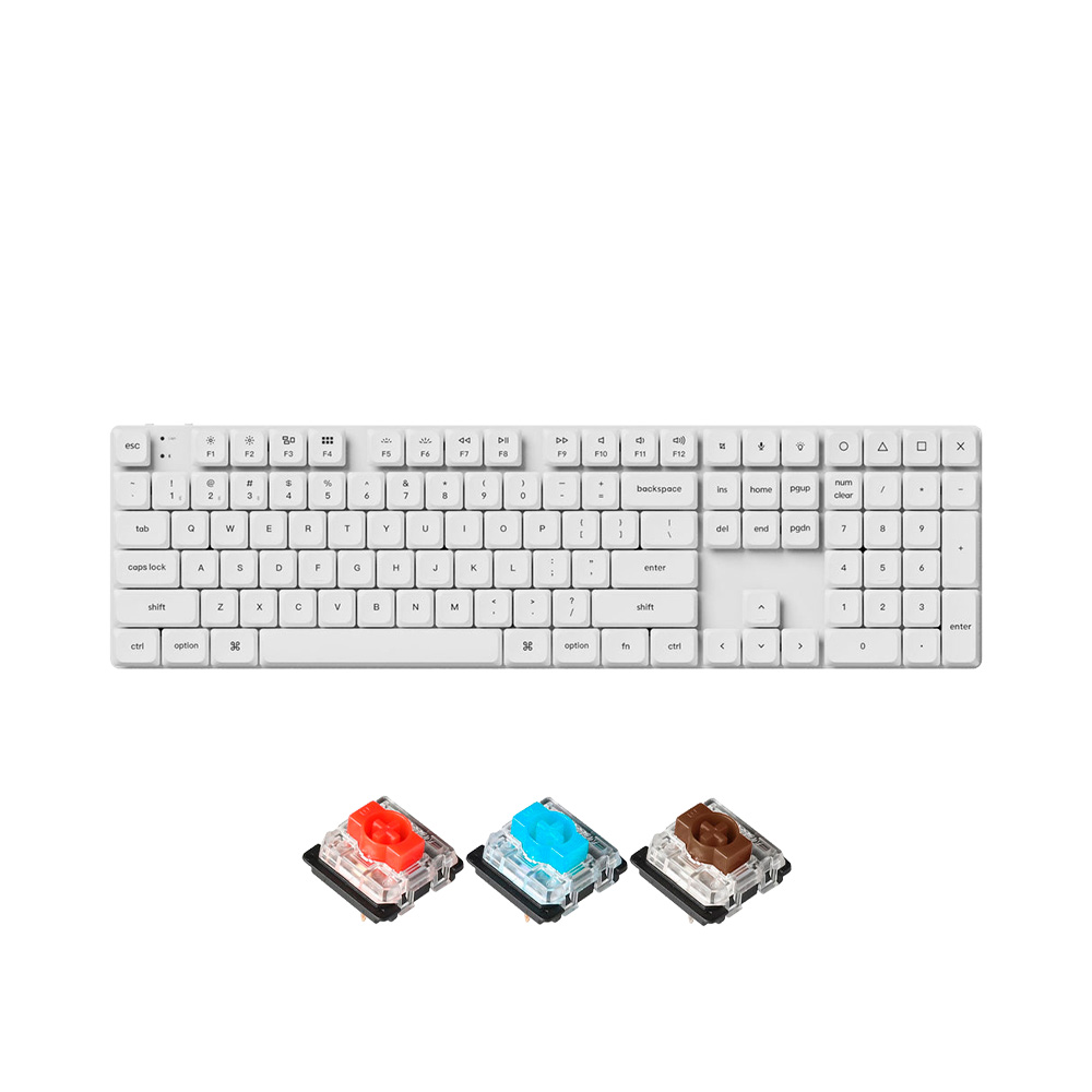 Bàn phím cơ không dây Keychron K5 Pro White Low Profile White Led (Gateron Sw)