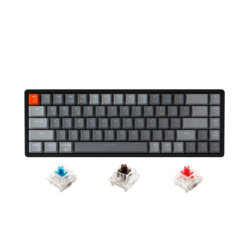 Bàn phím cơ không dây Keychron K6 Aluminum Led RGB HotSwap Gateron Switch Red / Blue / Brown