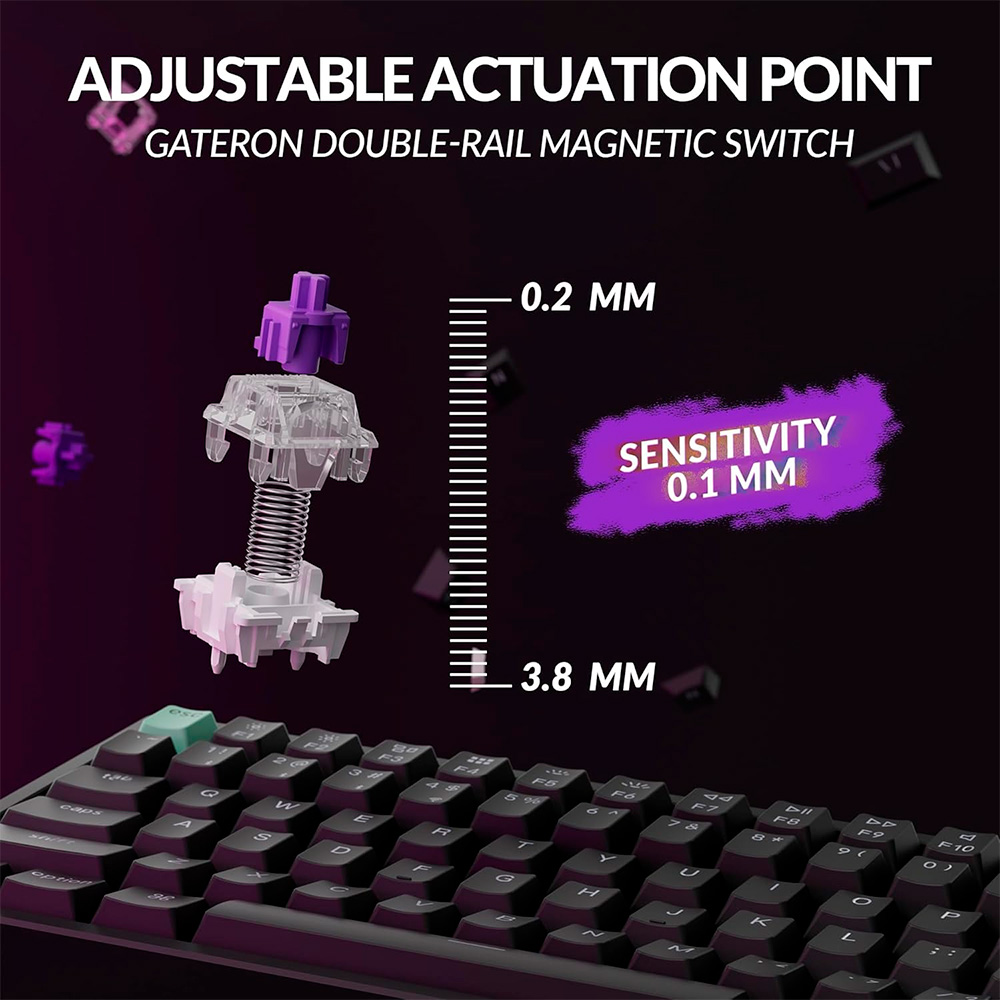 Keychron Lemokey L1 HE Shine Through RGB Hotswap CNC Aluminum (Magnetic Sw)