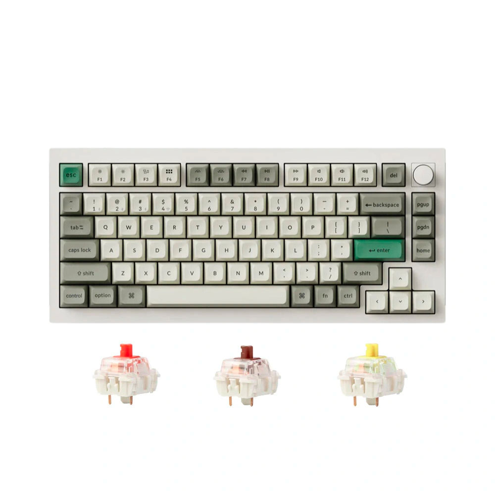 Bàn phím cơ không dây Keychron Q1 Max Shell White RGB Knob Hotswap (Gateron Sw)