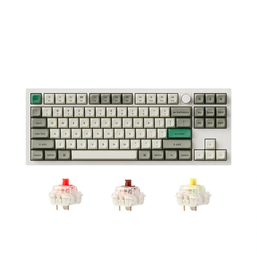 Bàn phím cơ không dây Keychron Q3 Max Shell White RGB Knob Hotswap (Gateron Sw)
