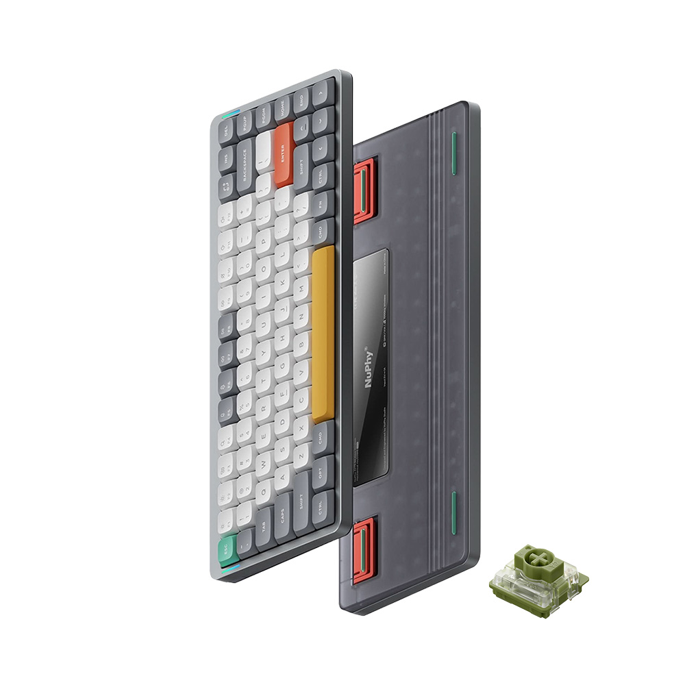 Bàn phím cơ không dây NuPhy Air75 V2 Lunar Gray RGB Hotswap (Nuphy Sw)