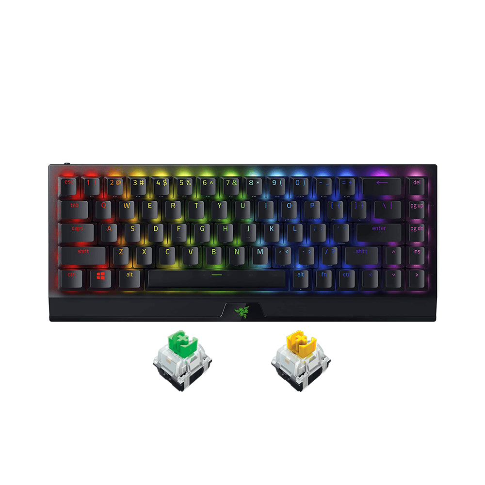 Bàn phím cơ không dây Razer BlackWidow V3 Mini HyperSpeed Razer Green/Razer Yellow