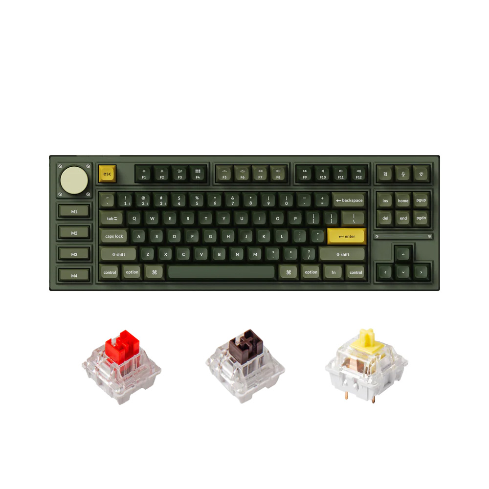 Bàn phím cơ không dây TKL Keychron Q3 Pro Olive Green SE RGB Knob Hotswap (Keychron K Pro Sw)