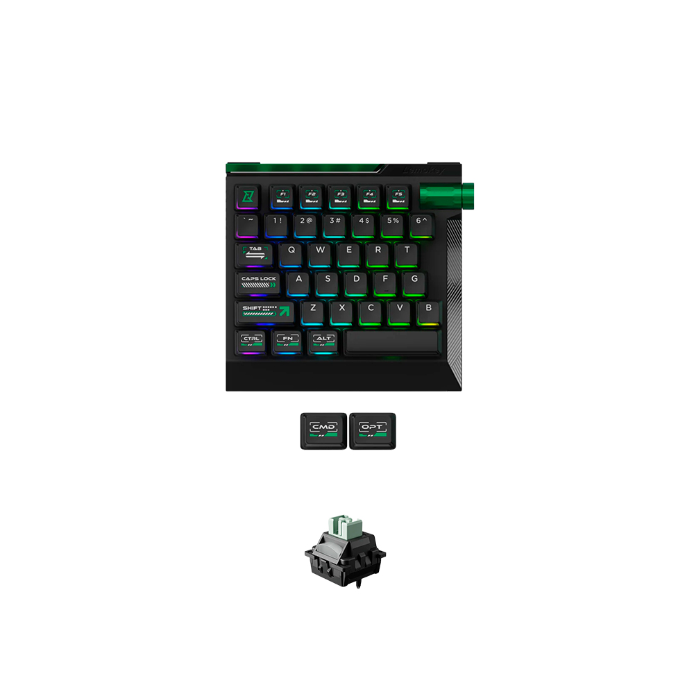 Bàn phím cơ One Handed Keychron Lemokey L0 HE Shine Through RGB Hotswap CNC Aluminum (Magnetic Sw)