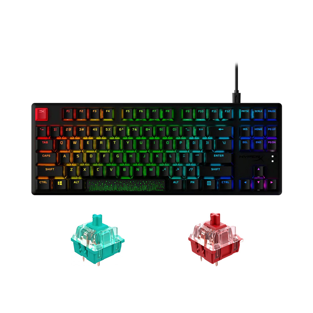 Bàn phím cơ TKL HyperX Alloy Origins Core PBT RGB HyperX Red/Aqua