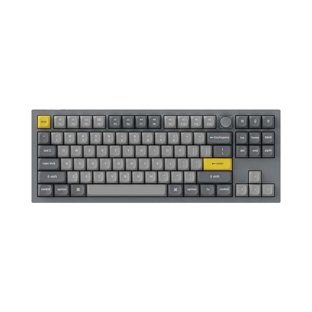 Bàn phím cơ TKL Keychron Q3 Full Assembled Knob Silver Grey Gateron G Pro Red Q3-N1