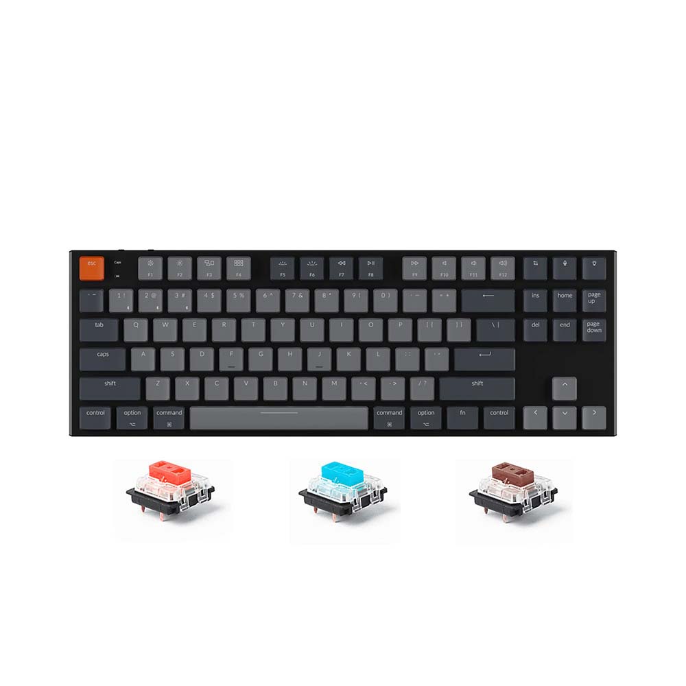 Bàn phím cơ TKL không dây Keychron K1V5 White Led Gateron Switch Low Profile Red / Blue / Brown