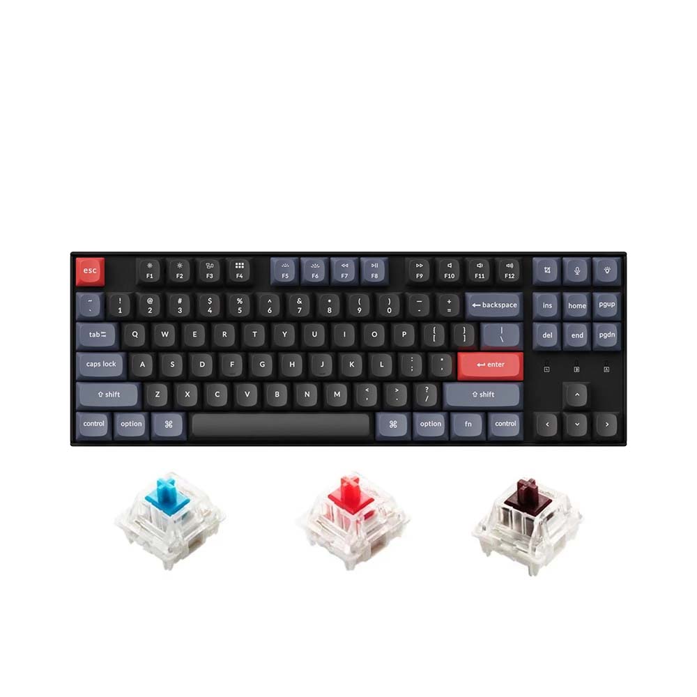 Bàn phím cơ TKL không dây Keychron K8 Pro Led RGB HotSwap Gateron G Pro Switch Red / Blue / Brown