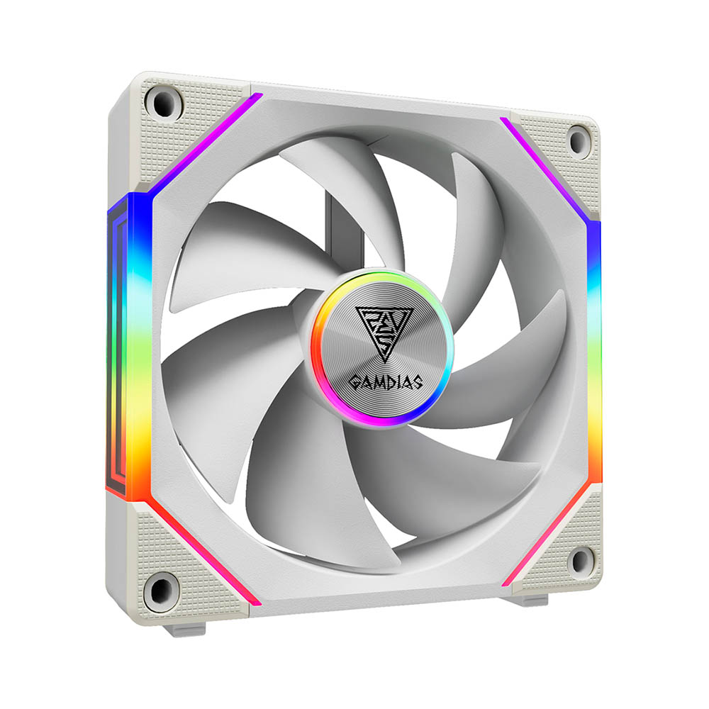 Gamdias Fan Models Bộ ba Fan Case Gamdias AEOLUS P2-1203 ARGB PWM 120mm White CCAEOLP21203WHGA