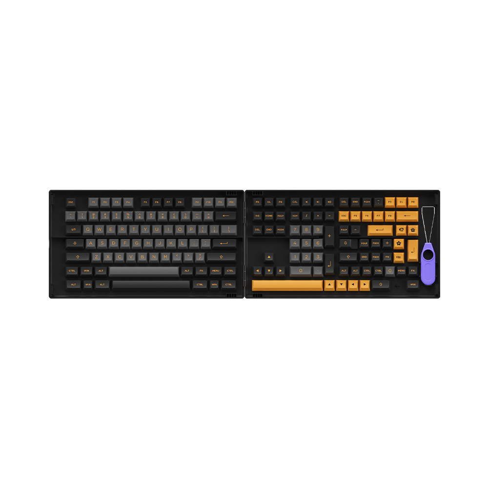 Bộ Keycap Akko Black Bronze PBT Double-Shot ASA Profile